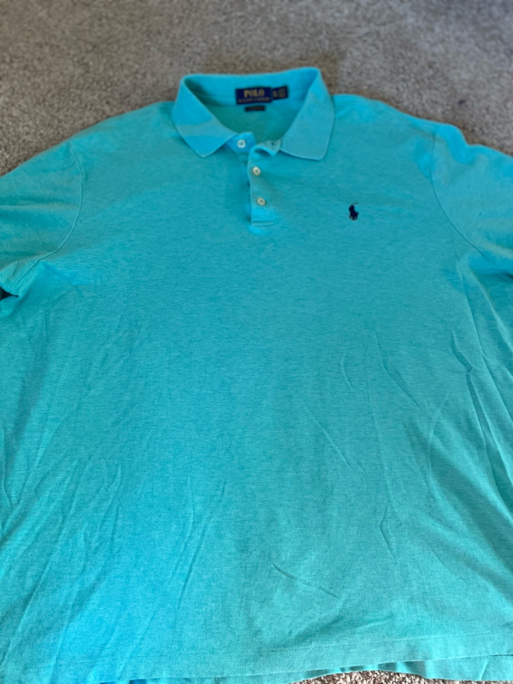 Ralph Lauren Light Blue Polo Shirt with Embroidered Logo